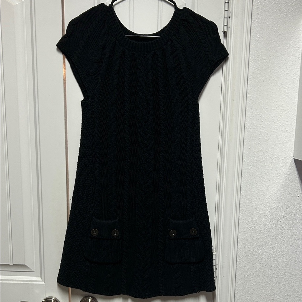 Stylish Black Sweater Dress